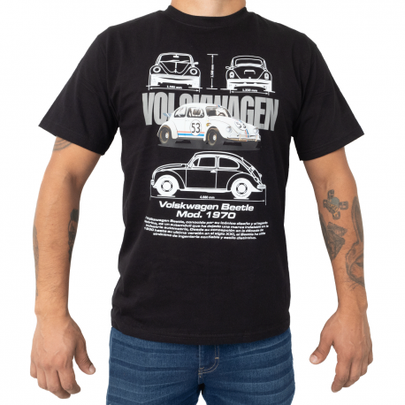 Camiseta Negra "Volkswagen Beetle 1970"