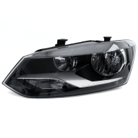Faro Principal Izquierdo Eléctrico con Fondo Negro DEPO para Polo, Vento