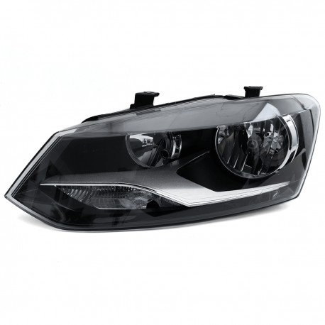 Faro Principal Izquierdo Eléctrico con Fondo Negro DEPO para Polo, Vento