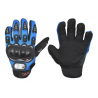 Par de Guantes Azules Grandes para Motociclista Completos Tunix