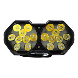 Faro Chico Doble con 18 Leds Función Alta, Baja y Estrobo Tunix para Motocicleta