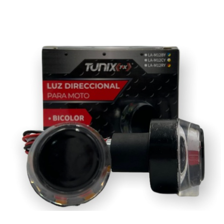 Par de Luces Direccionales Rojo y Ambar Tunix para Motocicleta