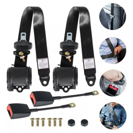 Juego de Cinturones De Seguridad Retráctiles de 3 puntos Universales