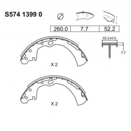 Juego de 4 Balatas traseras FAG para NP300 2.4, D21 2.4, Urvan 2.4, Frontier 2.4