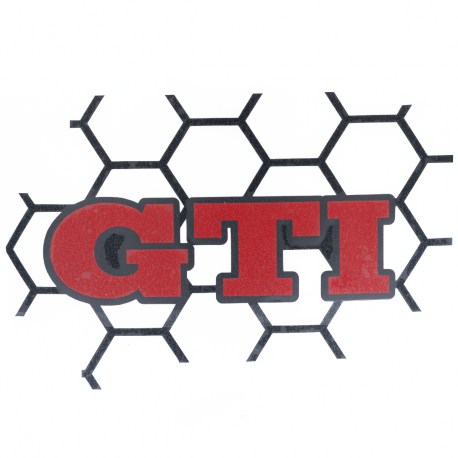 Calcomanía Externa de Vinil GTI Panal Refaccionaria Mario