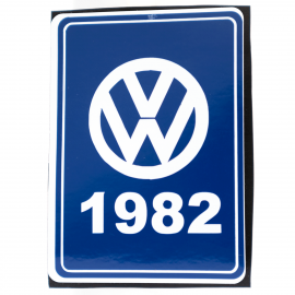 Calcomanía Azul Decorativa VW Generación 1982