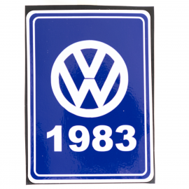 Calcomanía Azul Decorativa VW Generación 1983