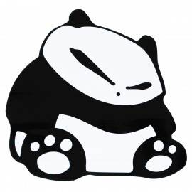 Calcomanía Externa de Vinyl Panda Enojado