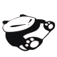 Calcomanía Externa de Vinyl Panda Enojado