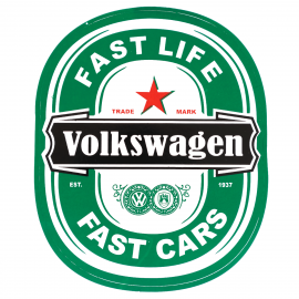 Calcomanía Externa de Vinil con Logo Cerveza Volkswagen