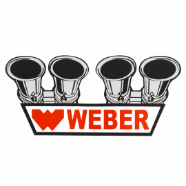 Calcomanía Externa de Vinil con Imágen de WEBER dobles