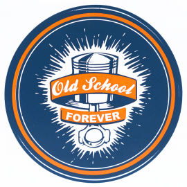 Calcomanía Externa de Vinil con Emblema OLD SCHOOL FOREVER