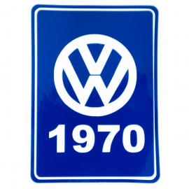 Calcomanía Azul Decorativa VW Generación 1970 