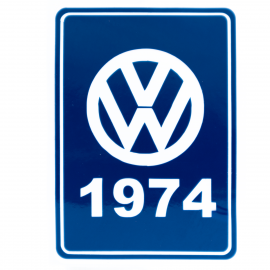 Calcomanía Decorativa Azul VW Generación 1974