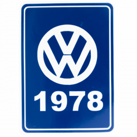 Calcomanía Azul Decorativa VW Generación 1978