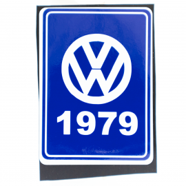 Calcomanía Azul Decorativa VW Generación 1979