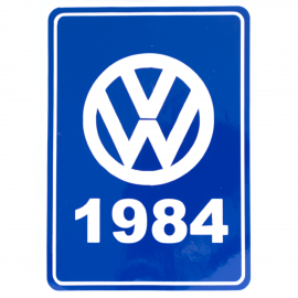 Calcomanía Azul Decorativa VW Generación 1984