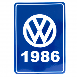 Calcomanía Azul Decorativa VW Generación 1986