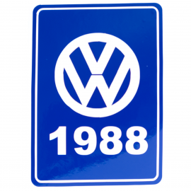 Calcomanía Azul Decorativa VW Generación 1988