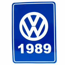 Calcomanía Azul Decorativa VW Generación 1989