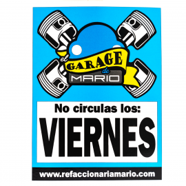 Calcomanía de Vinil Hoy No Circula Día Viernes