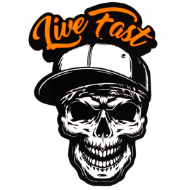 Calcomania Externa de Vinil "Live Fast"