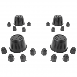 Kit de 4 Copas de Rin y 16 Cubrebirlos para Vw Sedan y Brasilia