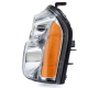 Faro Principal Izquierdo Cromado con Cuarto y Reflejante Ámbar Depo para NP300, Frontier