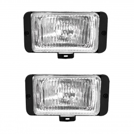 Par de Faros Rectangulares Medianos con Foco de Halógeno Blanco Tunix