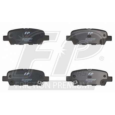 Juego de 4 Balatas Traseras Semi-Metalicas FP para 350z, Altima, Maxima, Murano, Quest, Koleos y Xtrail