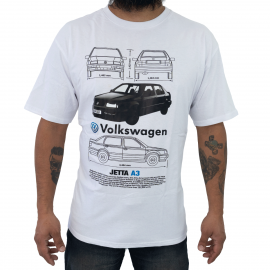 Camiseta Gris Cuello Redondo Logo "Volkswagen JETTA A3"
