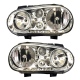 Juego de 2 Faros Principales Cromados Forcetec para Golf A4