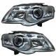 Juego de 2 Faros Principales con Ojo de Ángel Auto Magic para Passat B6