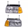 Juego de 2 Faros Principales Cromados con Cuarto Ámbar Depo para Blazer, Bravada