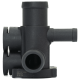 Toma de agua de 2 bulbos y con 2 salidas Bruck para Golf A2 y Jetta A2, GTI y Combi