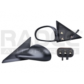 Espejo Lateral Izquierdo Eléctrico Negro Corrugado de 3 Pines para Mustang