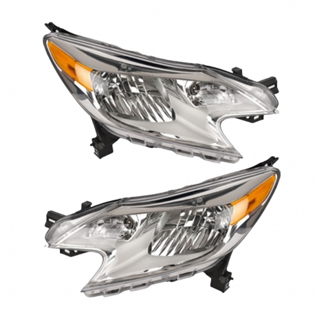 Juego de 2 Faros Principales Cromados Depo para Note USA, Versa USA