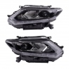 Juego de 2 Faros Principales con Luz LED, Lupa y Motor de Ajuste Eléctrico TYC para X-Trail