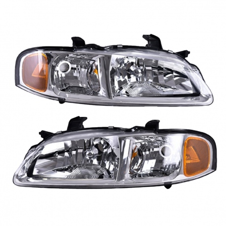 Juego de 2 Faros Principales con Fondo Cromado Depo para Sentra B15