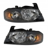 Juego de 2 Faros Principales Cromados con Marco Negro Eagle Eyes para Sentra B15