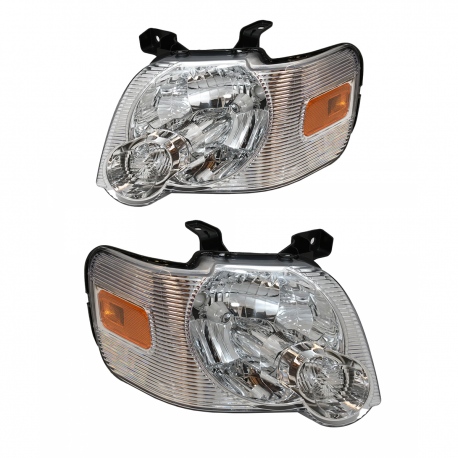 Juego de 2 Faros Principales Cromados con Cuarto Ámbar Eagle Eyes para Explorer