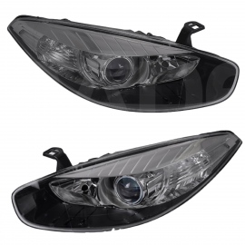 Juego de 2 Faros Principales Eléctricos Negro Depo para Fluence