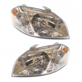 Juego de 2 Faros Principales con Fondo Cromado Auto Magic para Aveo, Pontiac G3