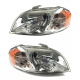 Juego de 2 Faros Principales con Fondo Cromado Forcetec para Aveo, Pontiac G3