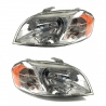Juego de 2 Faros Principales con Fondo Cromado Forcetec para Aveo, Pontiac G3