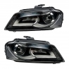 Juego de 2 Faros Principales con Luz LED, Lupa y Motor de Ajsute Eléctrico Depo para Audi A3