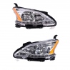 Juego de 2 Faros Principales Cromados con Reflejante Ámbar Depo para Sentra B17