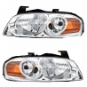 Juego de 2 Faros Principales con Fondo Cromado Eagle Eyes para Sentra B15