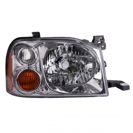Faro Principal Derecho Cromado con Cuarto y Reflejante Ámbar Depo para NP300, Frontier