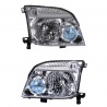 Juego de 2 Faros Principales Cromados con Mica de Cuarto Azul Depo para X-Trail